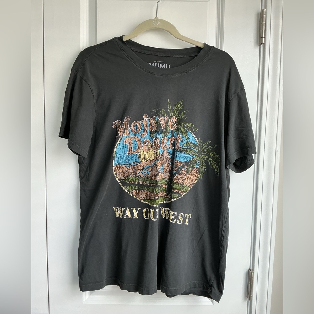 Show Me Your Mumu Women’s Travis Tee ‘Way Out West’ Gray (Size S)